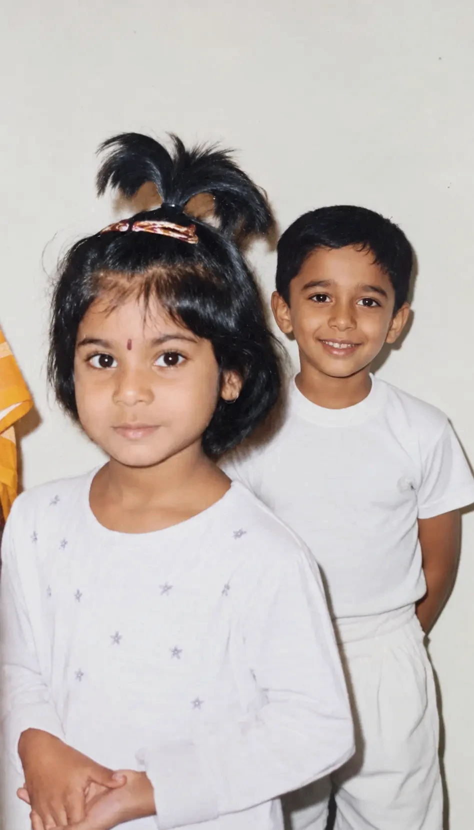 Prem and Mamtha together as children in an old family photograph